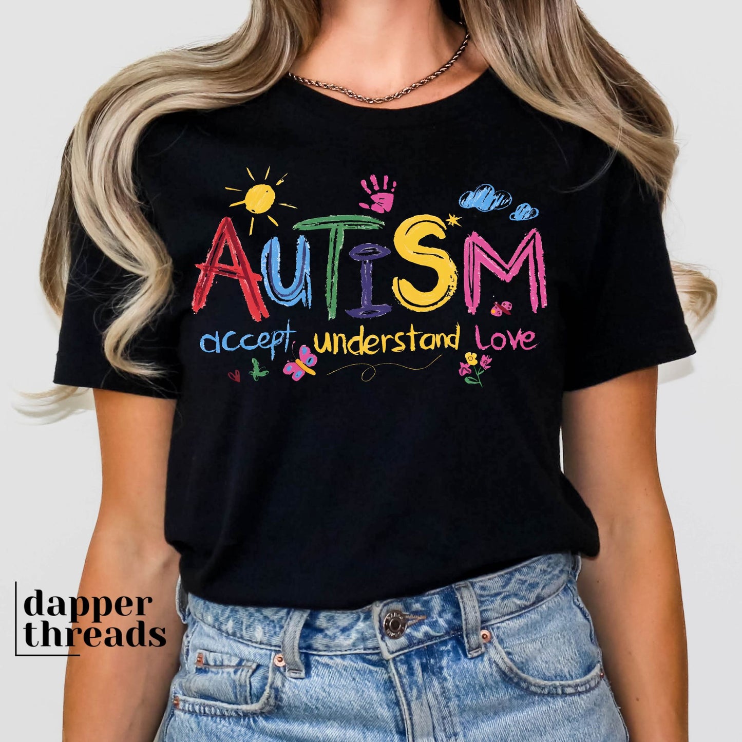 Autism Hand Drawn Crayon Tee