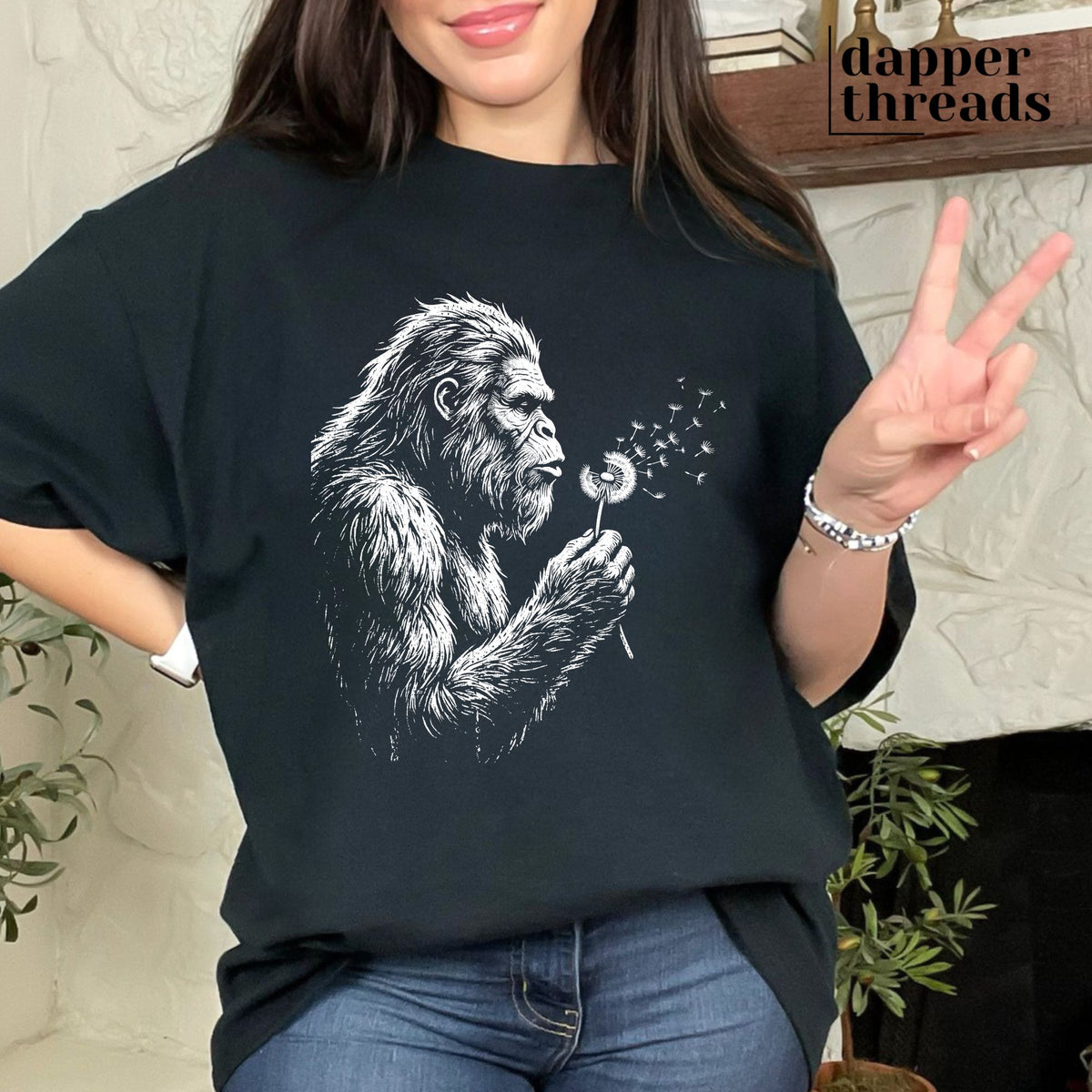 Bigfoot Blowing Dandelion Tee