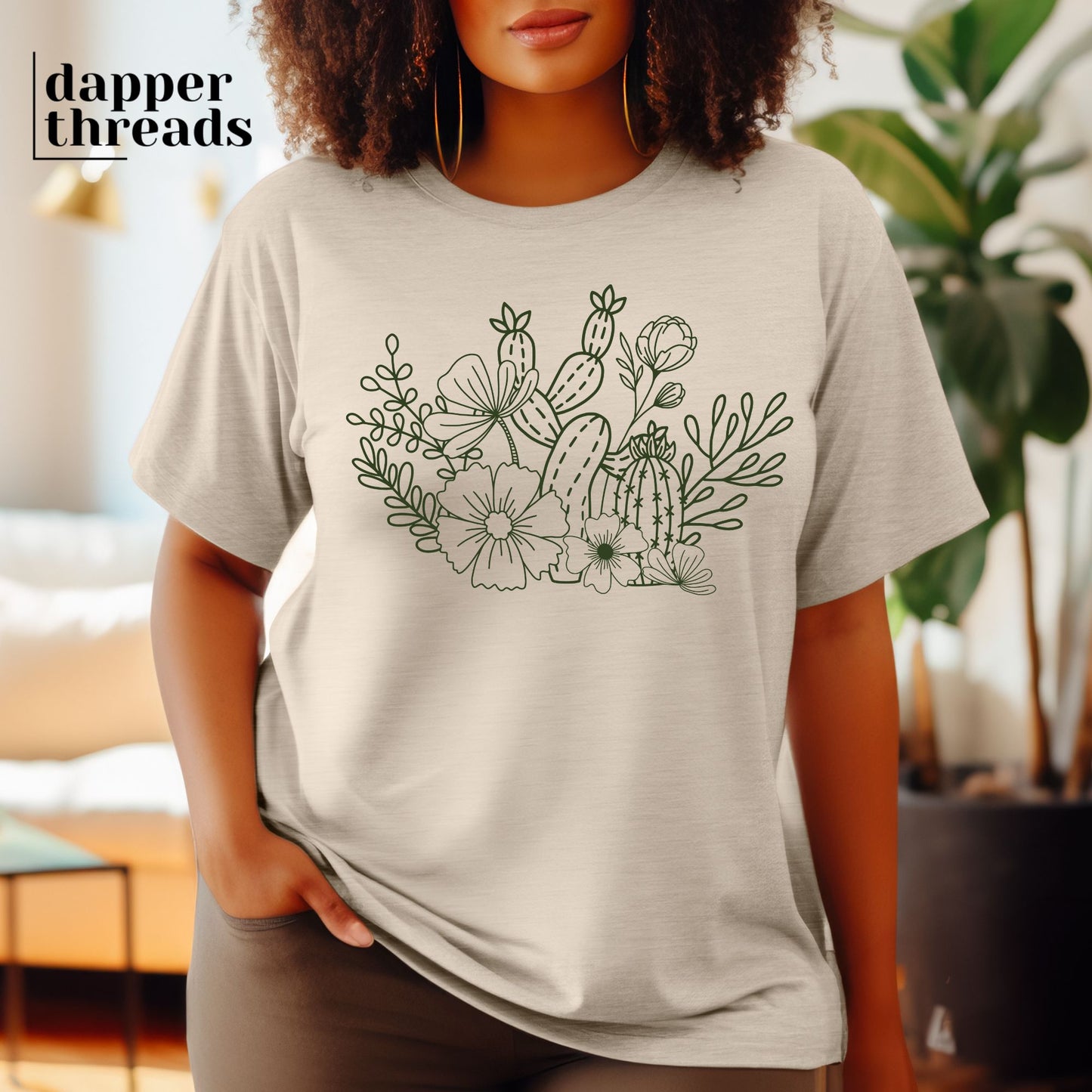 Boho Cacti Florals Tee