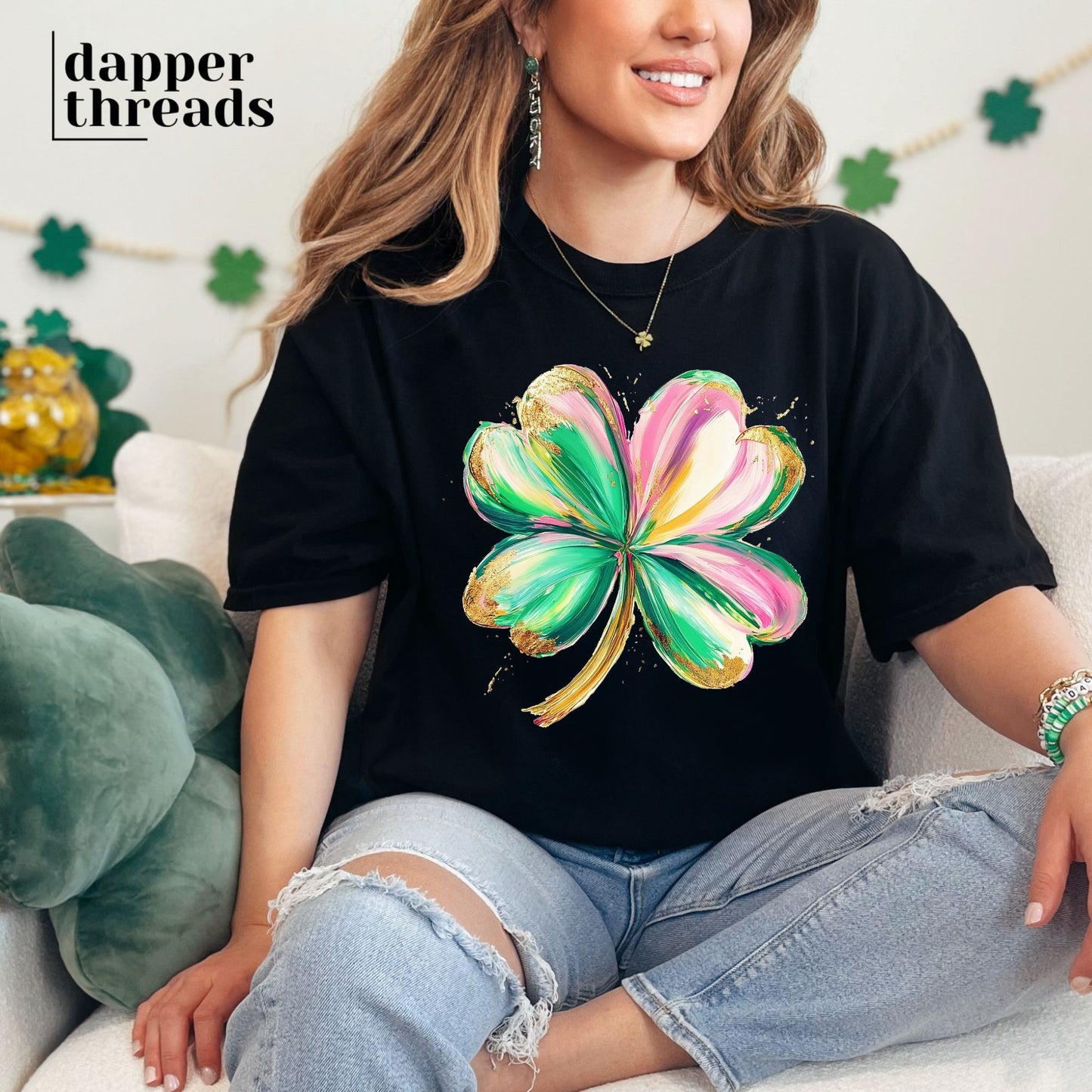Brushstroke Shamrock Tee