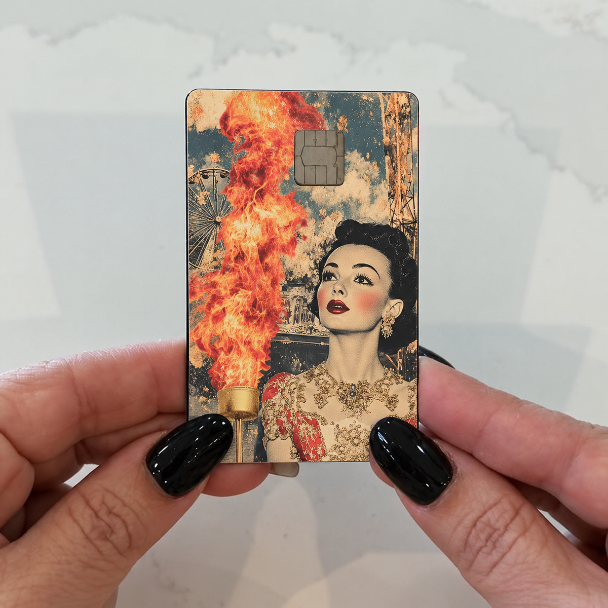 Fire Lady Credit Card Skin