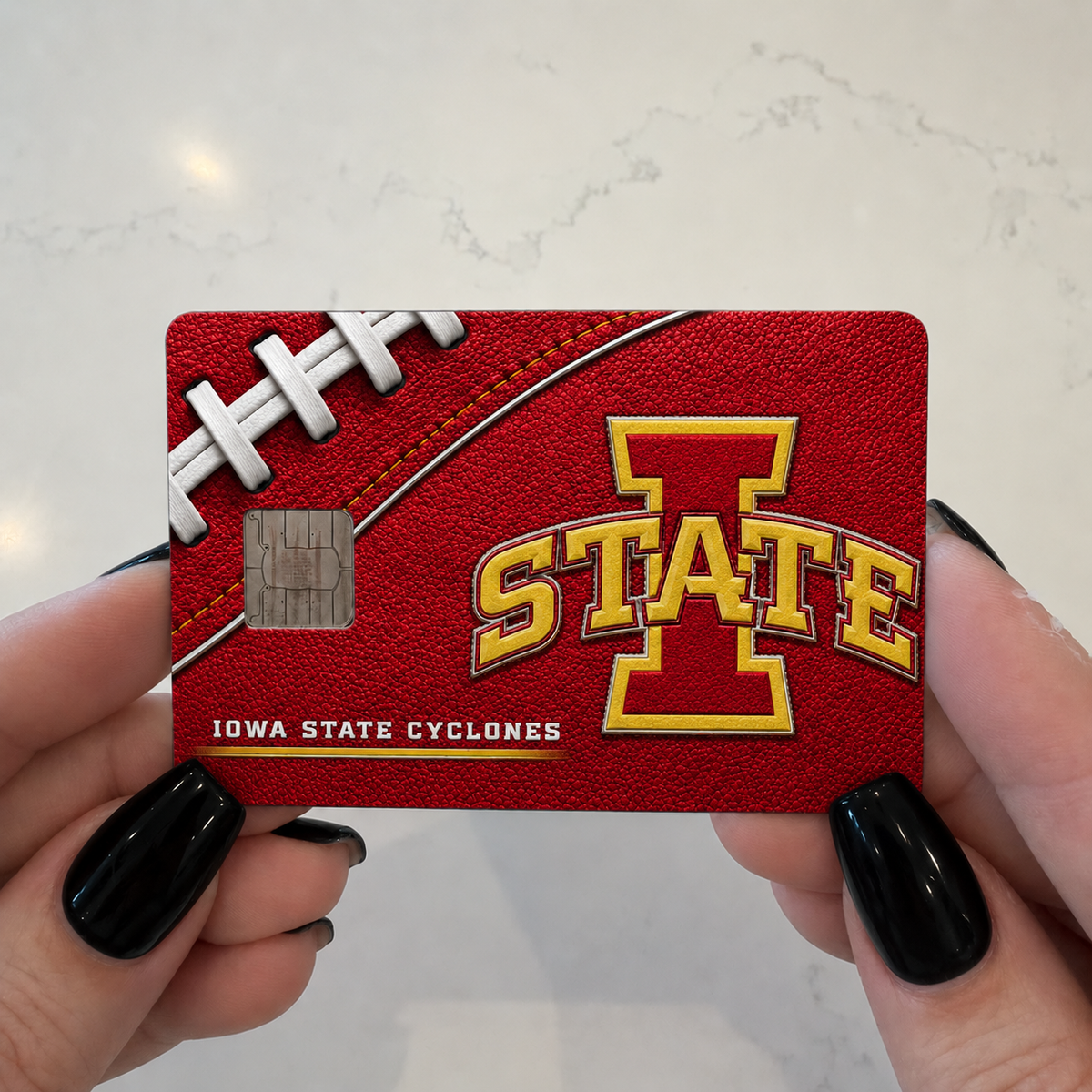 Iowa Red and Gold College Football Credit Card Skin