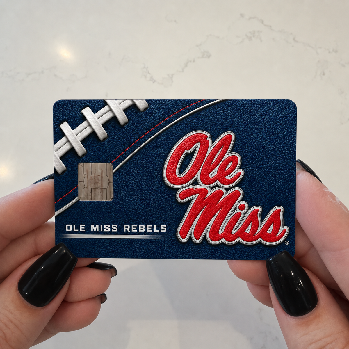Mississippi Blue and Red College Football Credit Card Skin