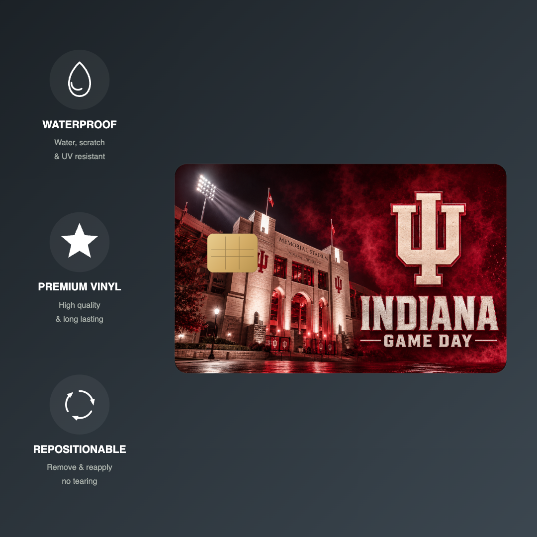 IU Gameday Credit Card Skin - FREE SHIPPING