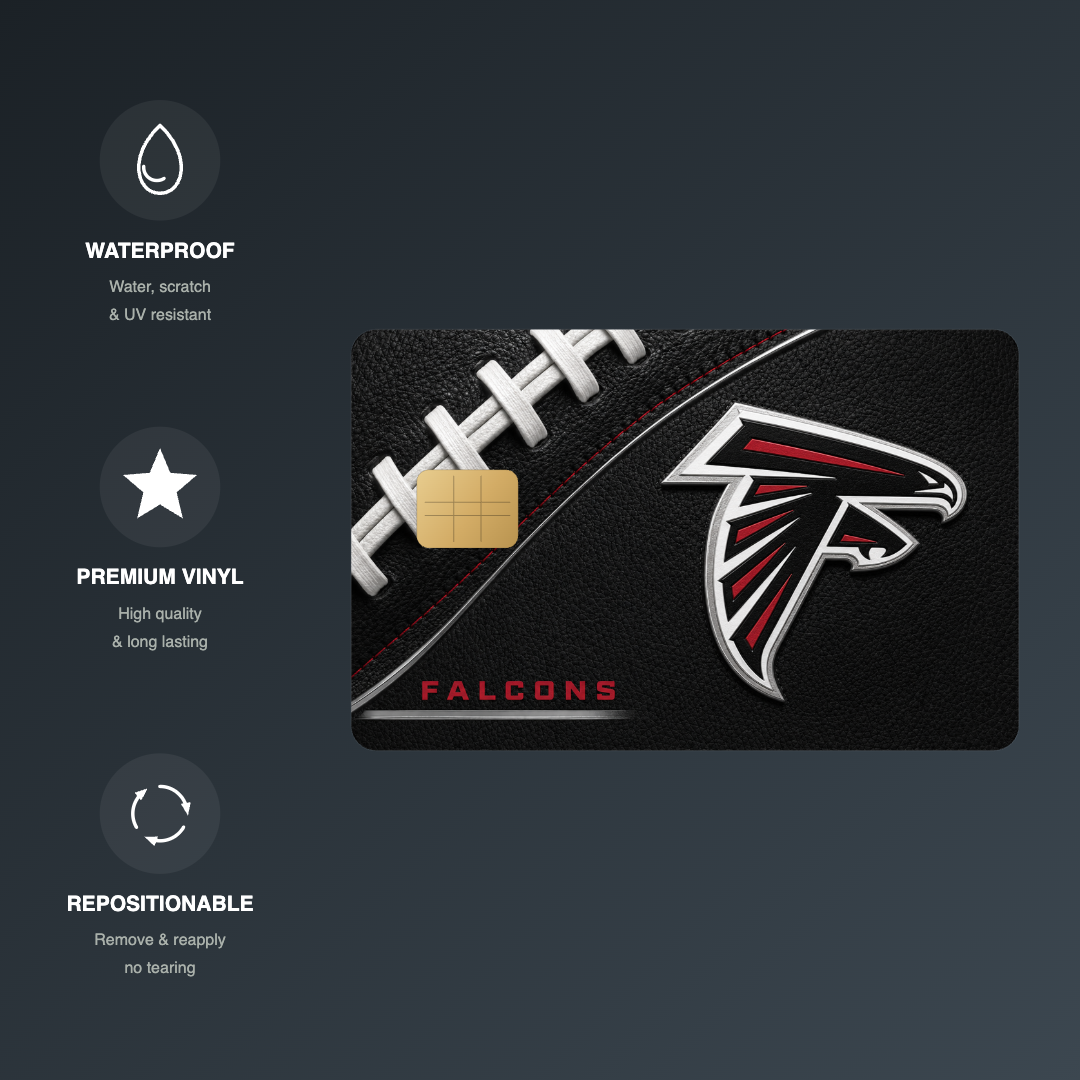 Falcons Football Credit Card Skin - FREE SHIPPING