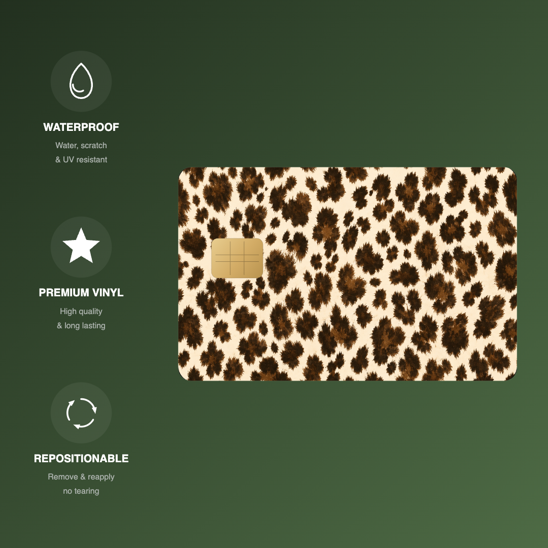 Neutral Leopard Spots Credit Card Skin