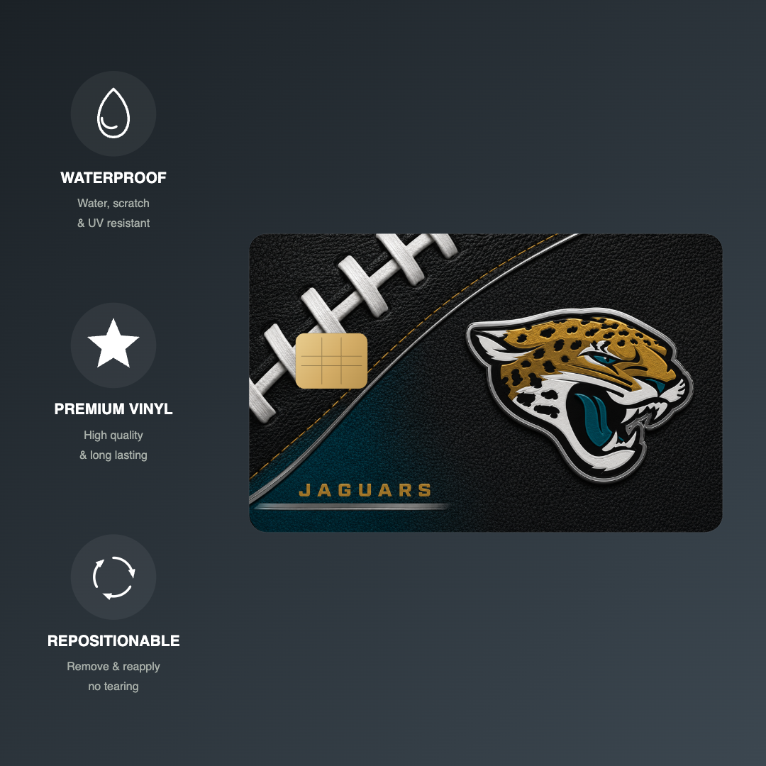 Jaguars Football Credit Card Skin - FREE SHIPPING