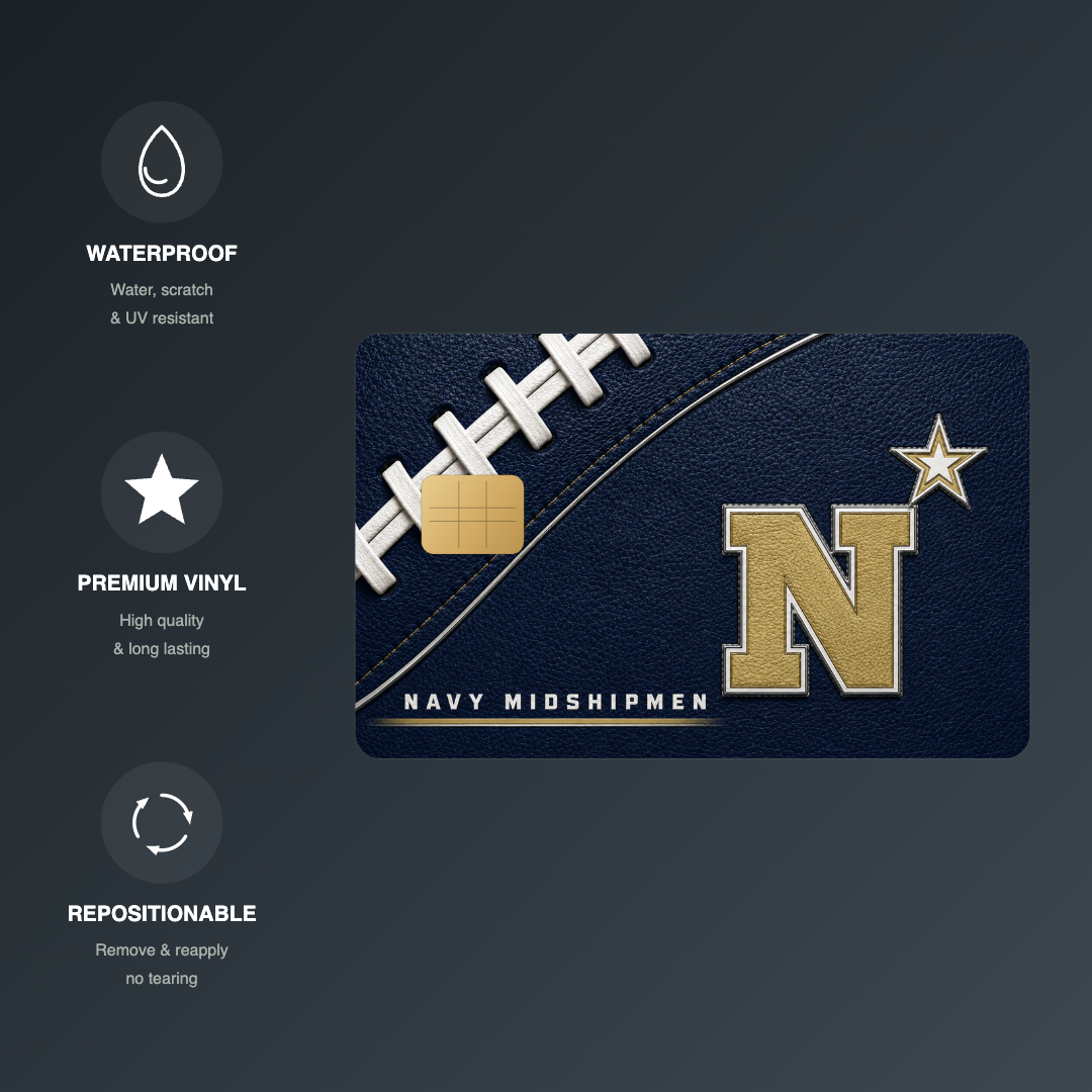 Navy College Football Credit Card Skin
