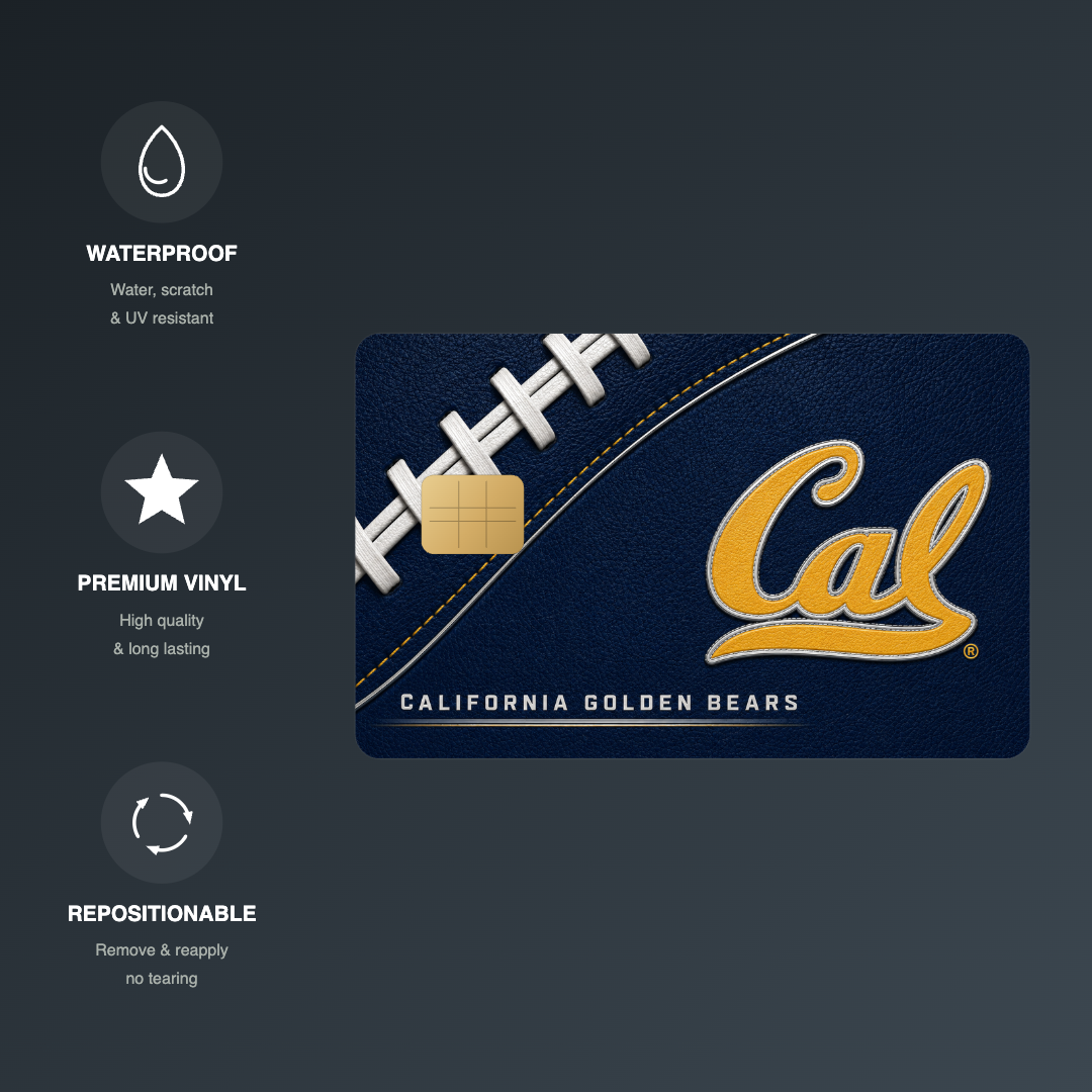 Golden Bears College Football Credit Card Skin
