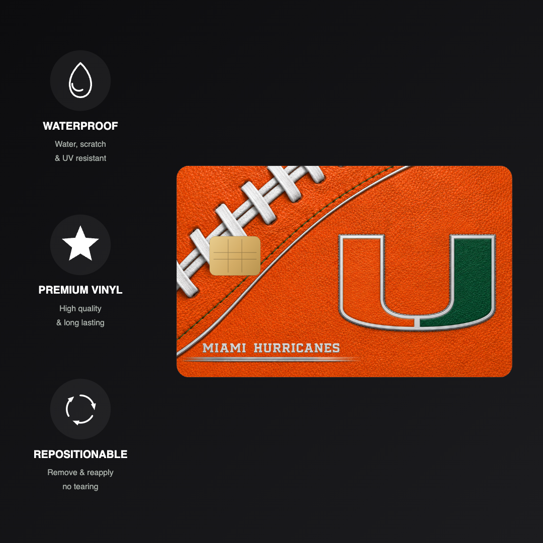 Hurricanes College Football Credit Card Skin