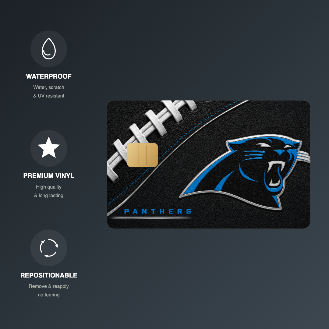 Panthers Football Credit Card Skin - FREE SHIPPING
