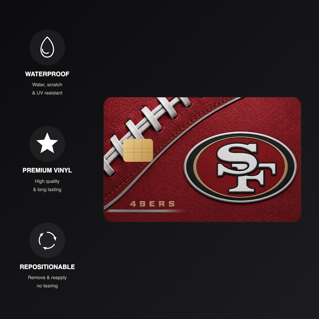 49ers Football Credit Card Skin - FREE SHIPPING