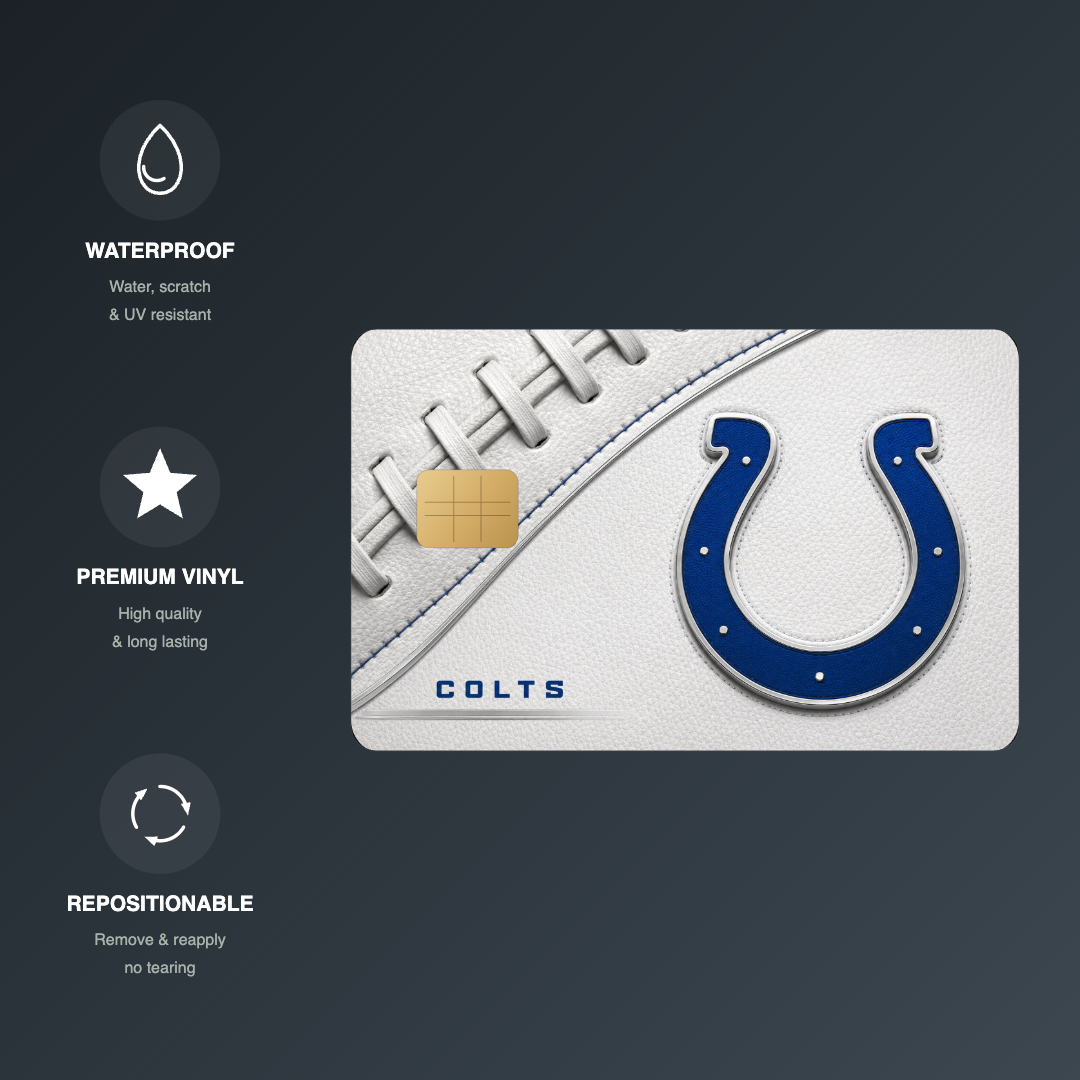Colts Football Credit Card Skin - FREE SHIPPING