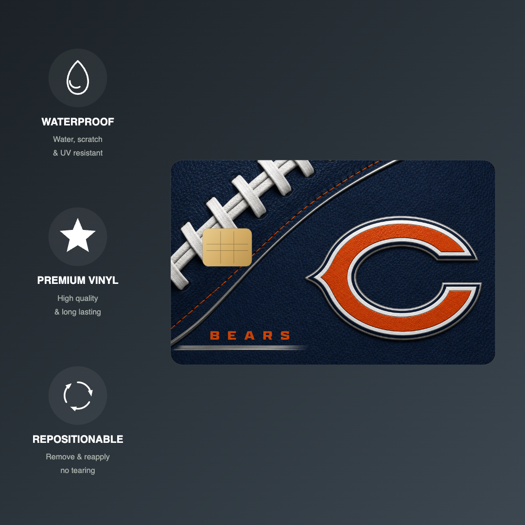Bears Football Credit Card Skin - FREE SHIPPING