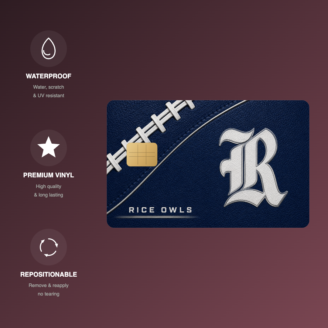 Rice Owls College Football Credit Card Skin
