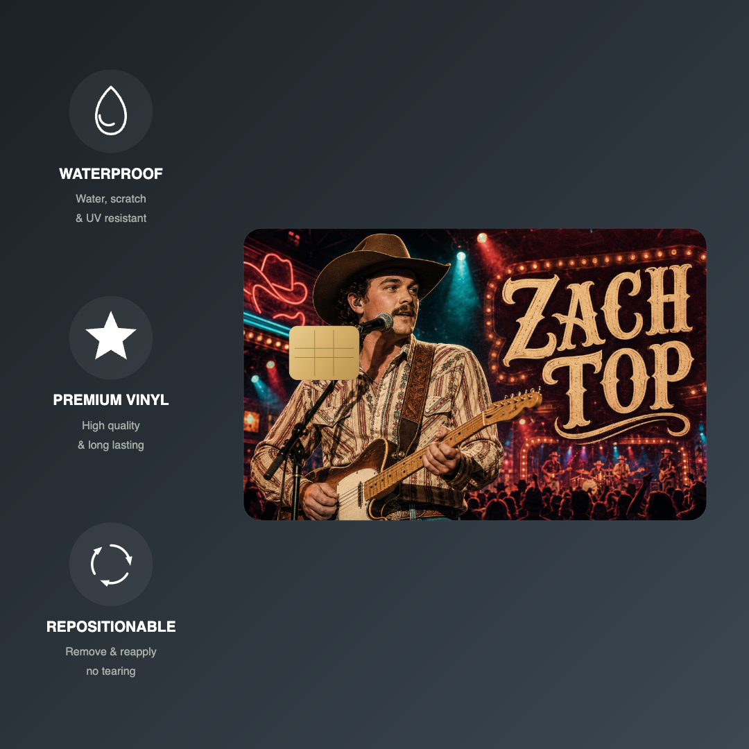 Zach T Concert Credit Card Skin - FREE SHIPPING