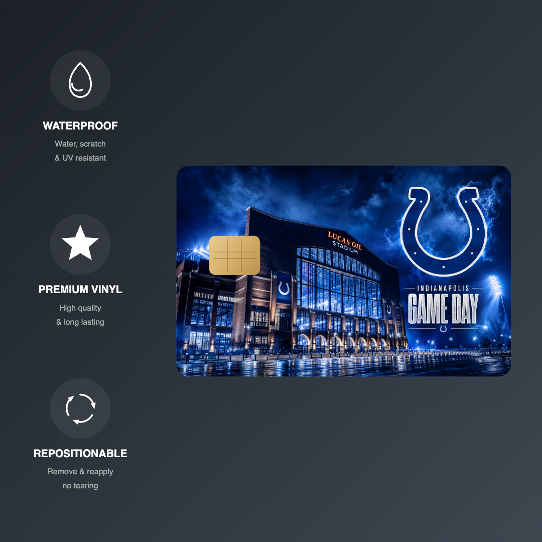Colts Gameday Credit Card Skin - FREE SHIPPING