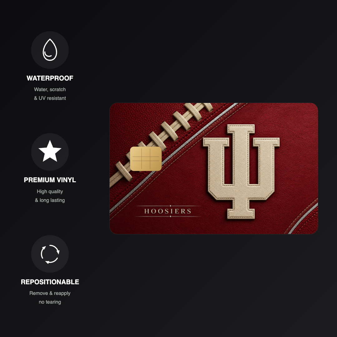 Indiana University Football Credit Card Skin - FREE SHIPPING
