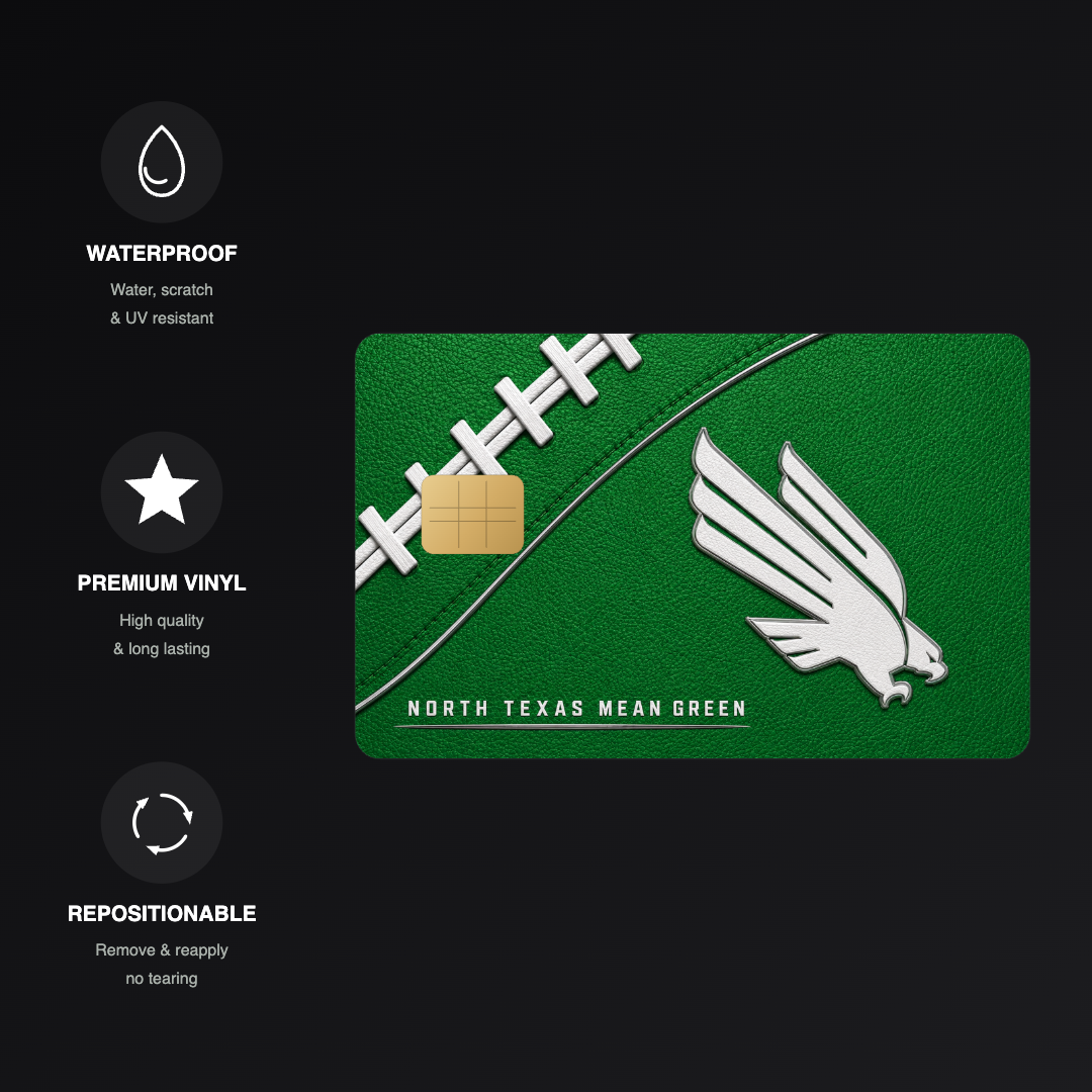 North Texas College Football Credit Card Skin