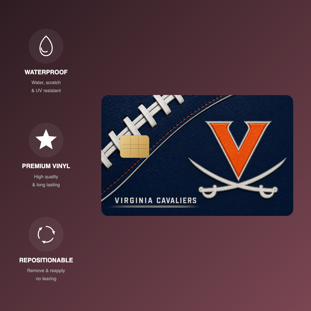 Cavaliers College Football Credit Card Skin