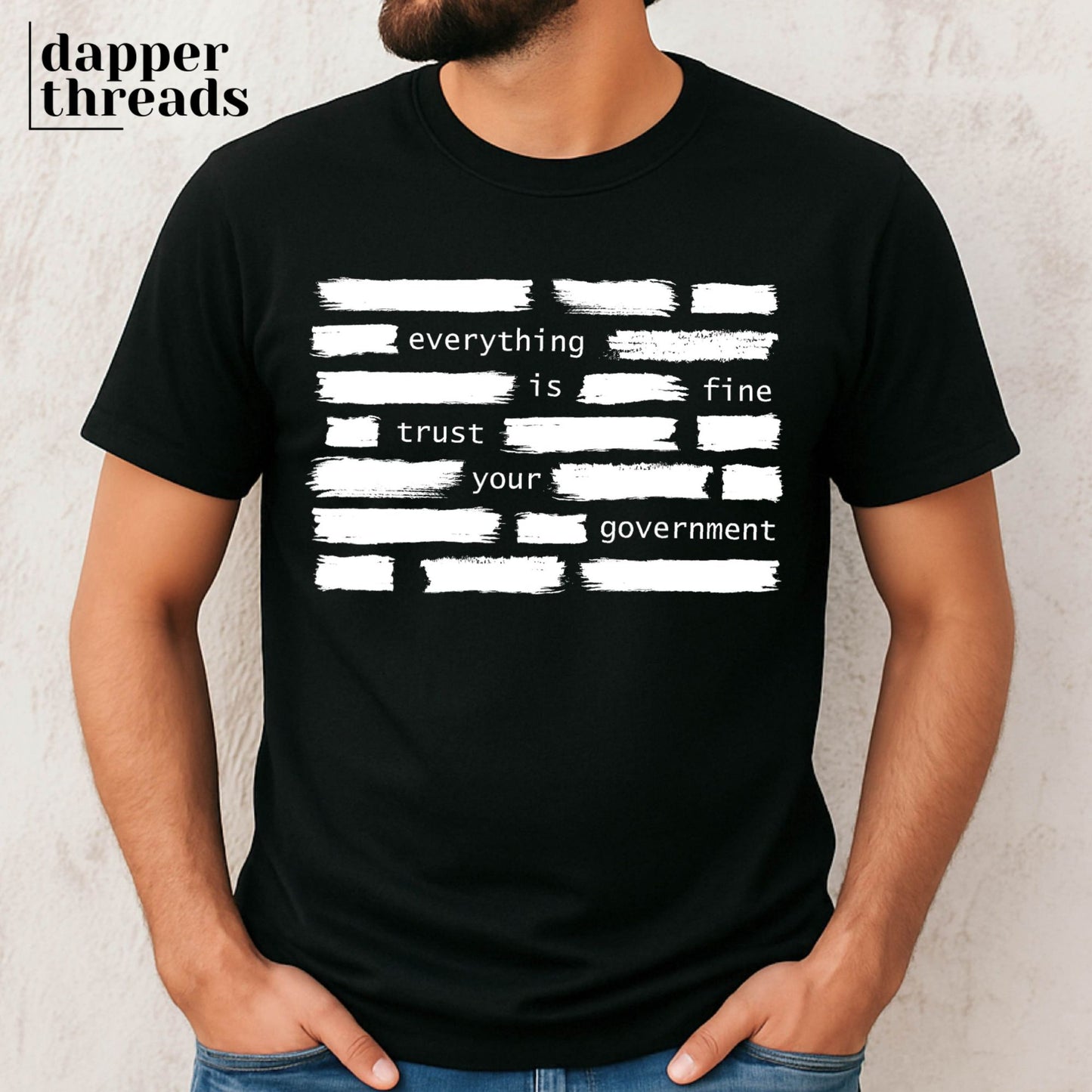 Everything Is Fine Redacted Tee