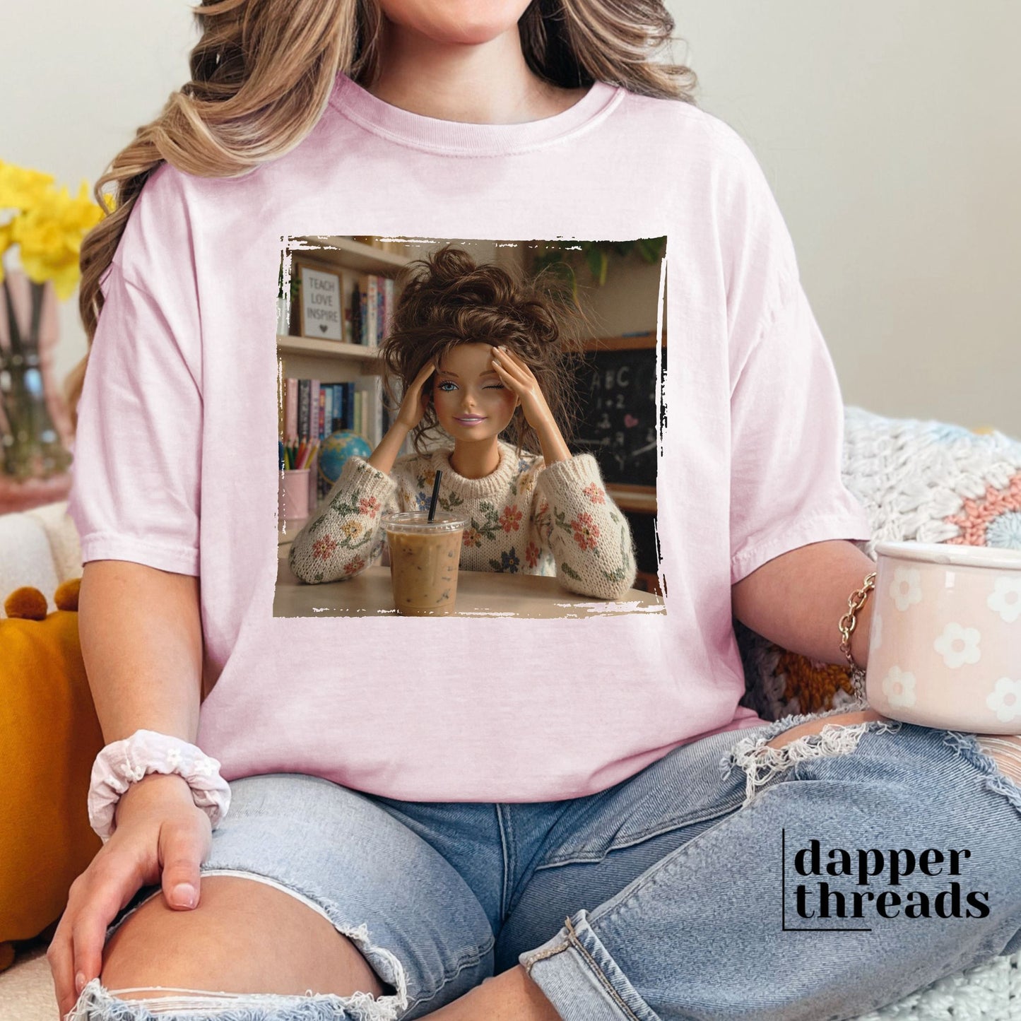 Exhausted Teacher Doll Tee