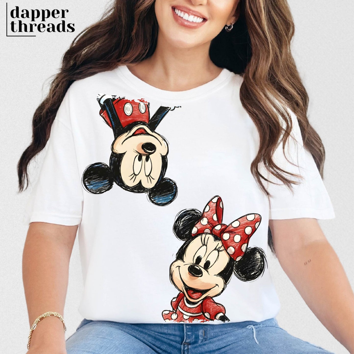 MickE And MinnE Heads Tee