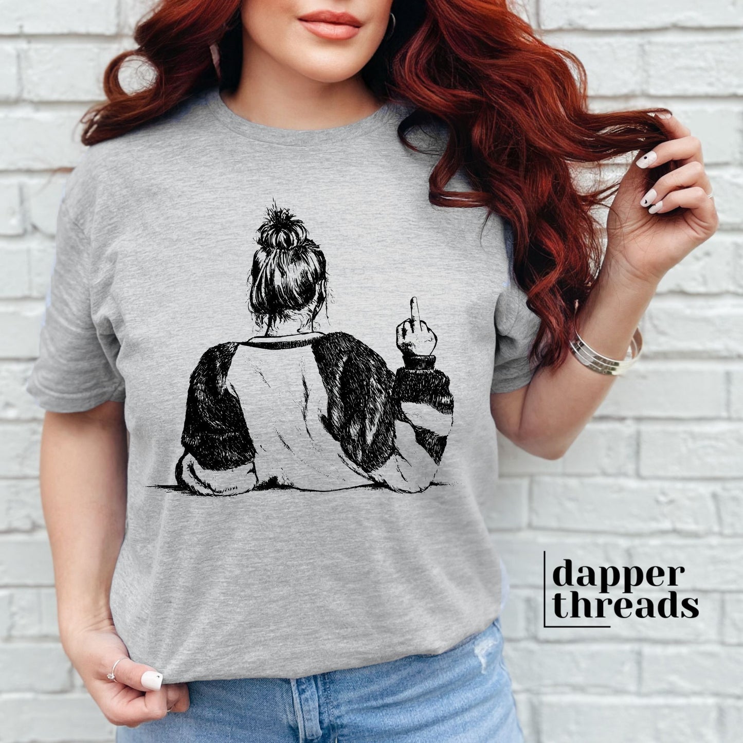 Middle Finger Chick Tee