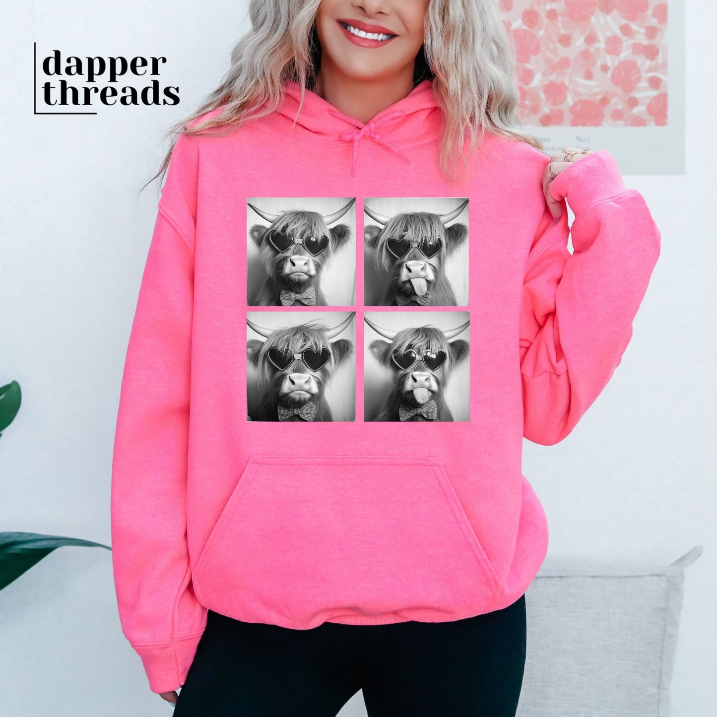 Photobooth Highland Cow Hoodie