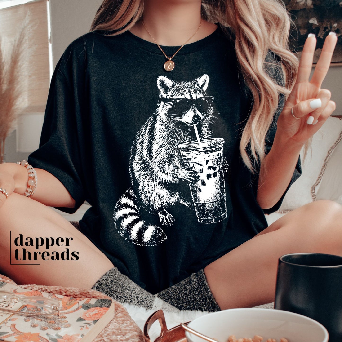 Raccoon Iced Coffee Tee