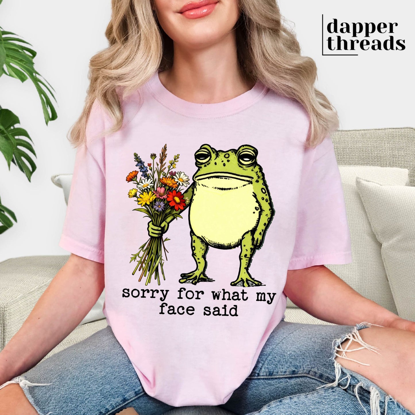 Sorry For What My Face Said Frog Tee