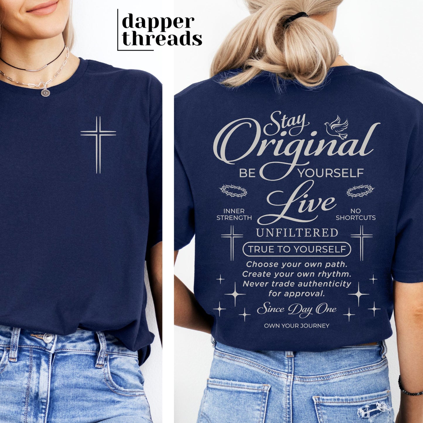 Stay Original Be Yourself With Pocket Accent Tee