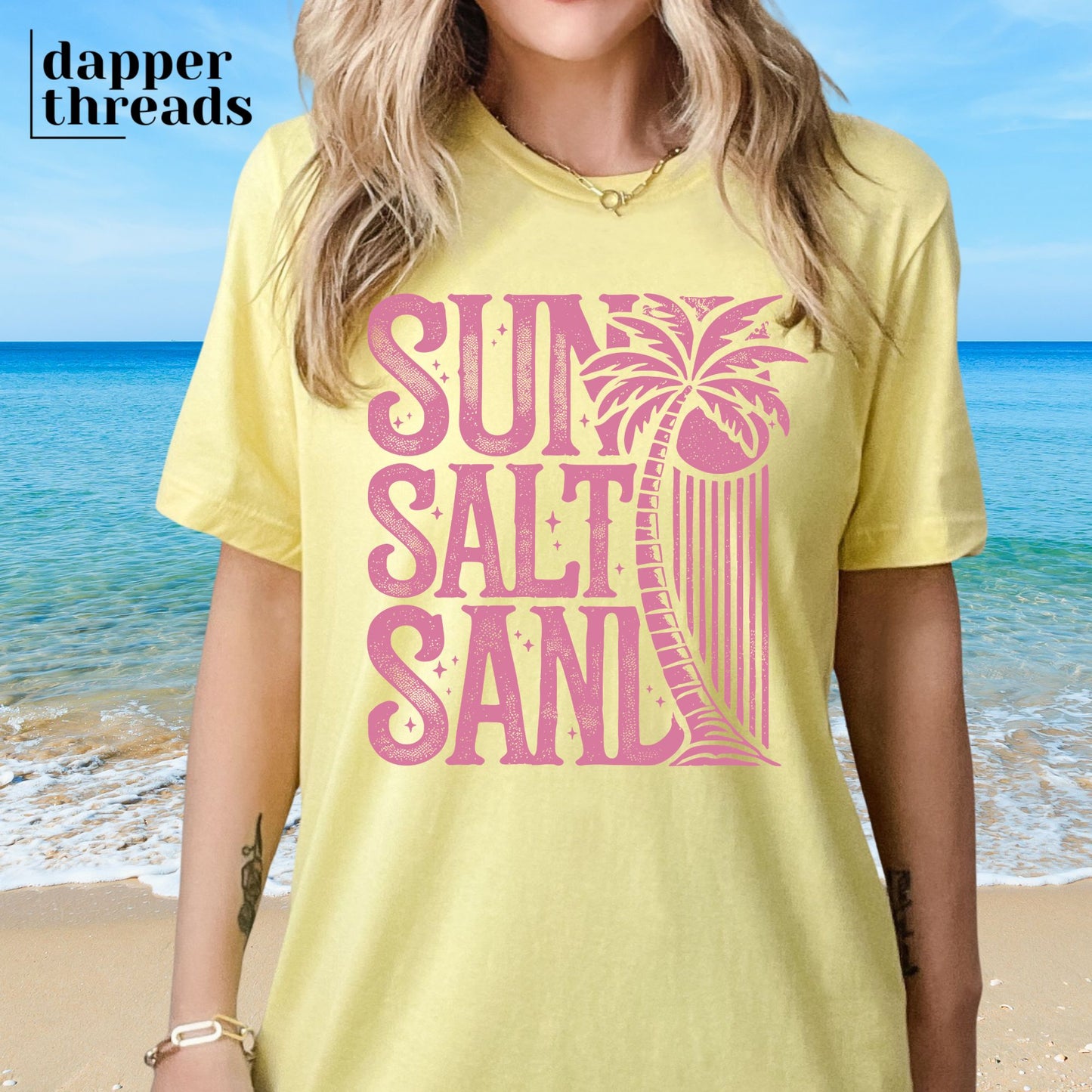 Sun Salt Sand Palm Tree Tee