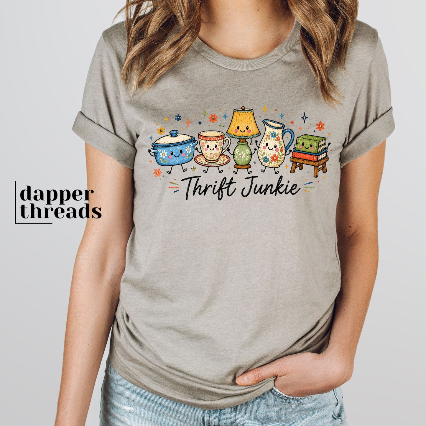 Thrift Junkie Doodle Friends Tee
