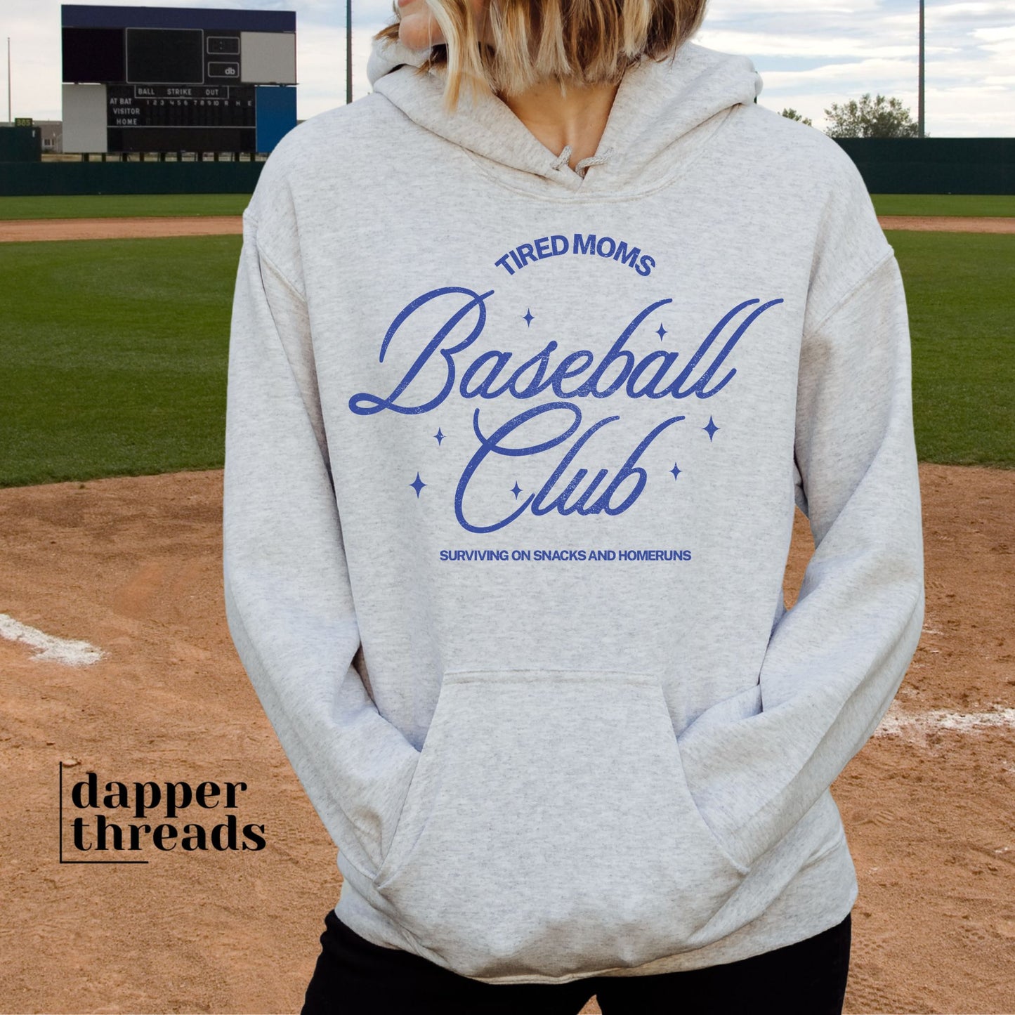 Tired Moms Baseball Club Hoodie