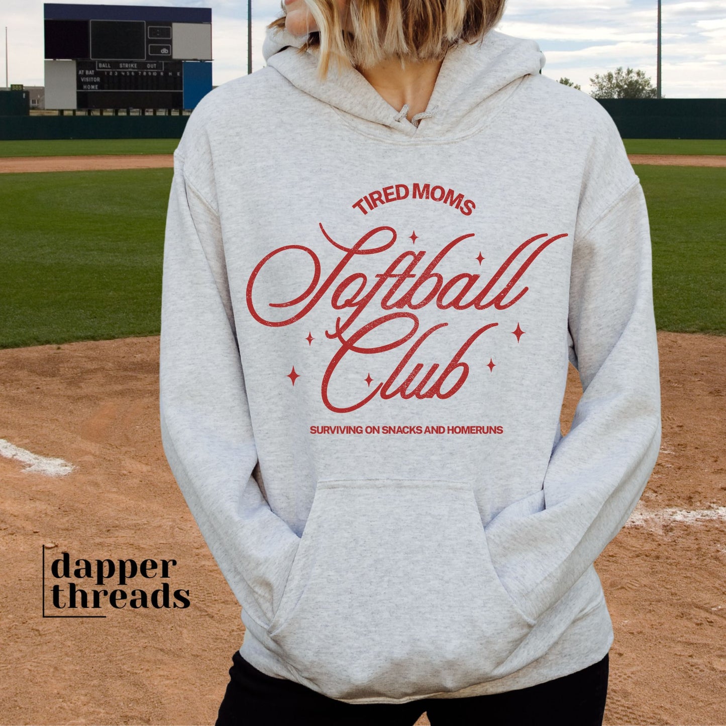 Tired Moms Softball Club Hoodie