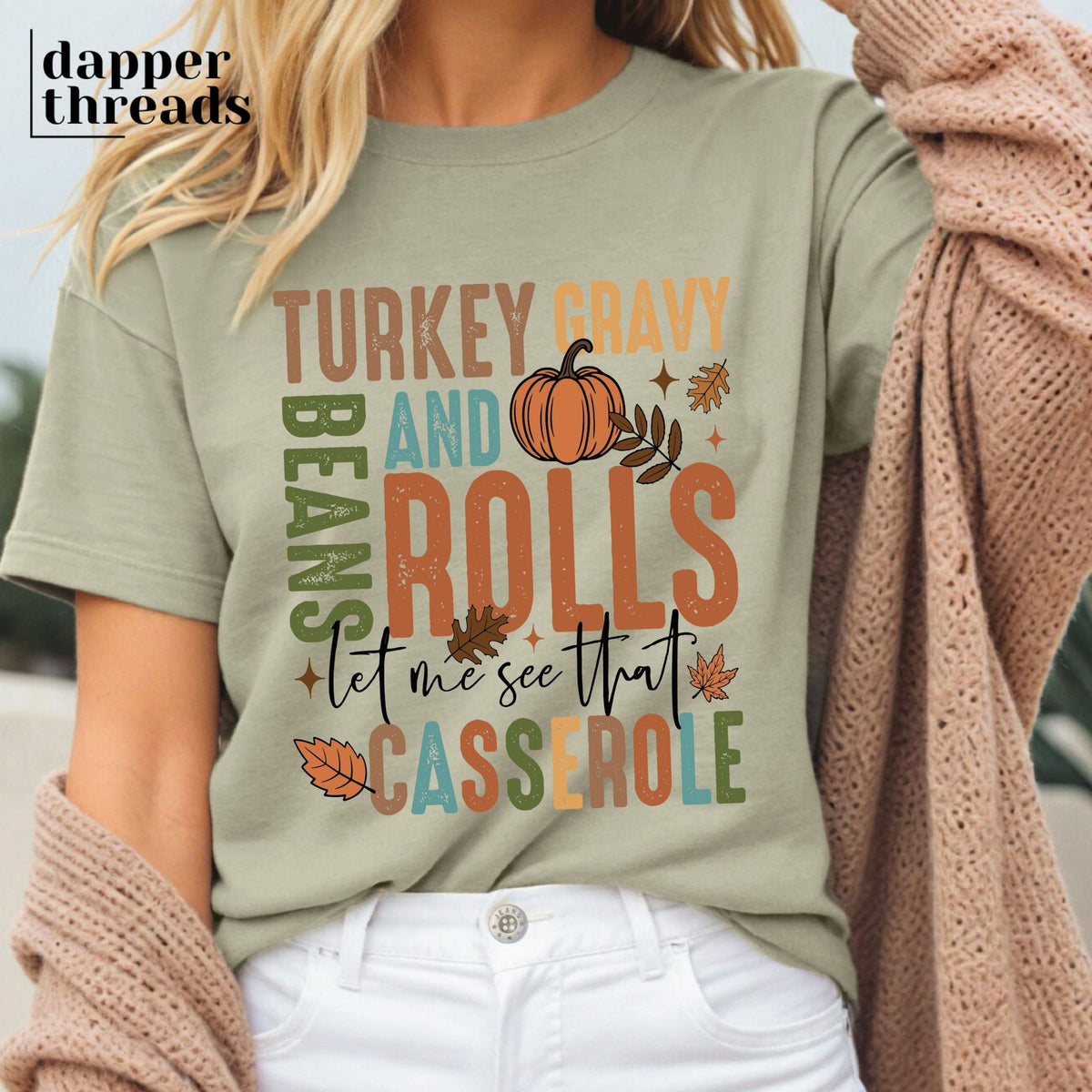 Turkey Gravy Beans and Rolls Tee