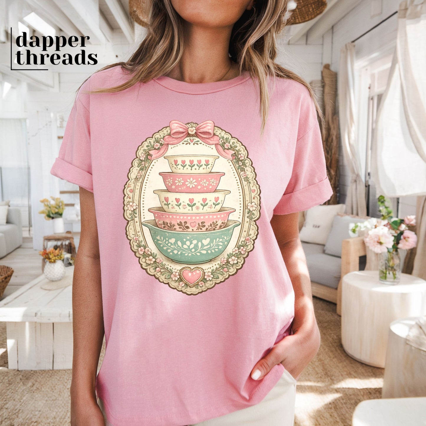 Vintage Dishes Stack Tee