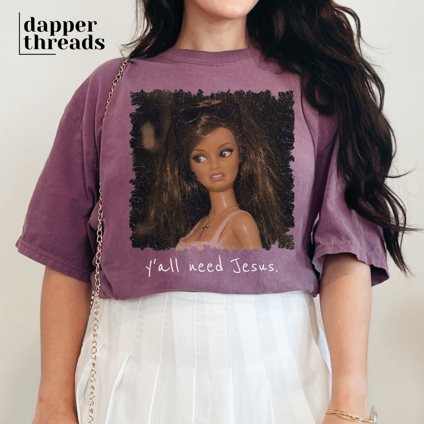 Y'all Need Jesus Doll Face Tee