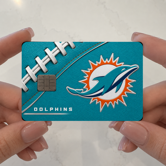 Dolphins Football Credit Card Skin