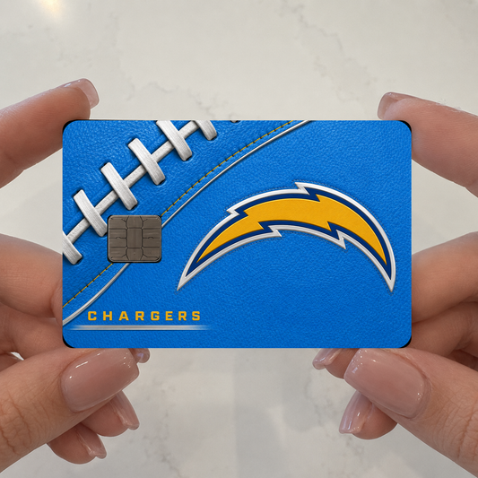 Chargers Football Credit Card Skin