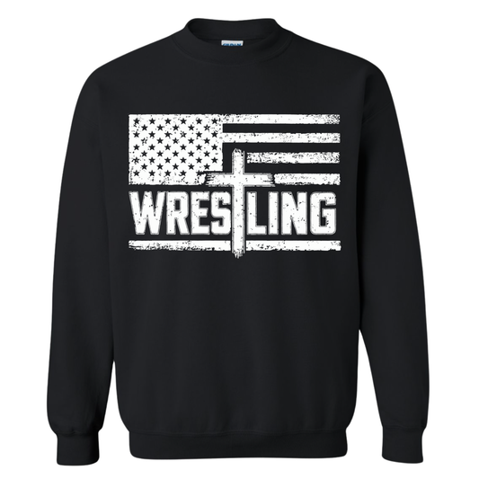 Wrestling Flag Cross Sweatshirt