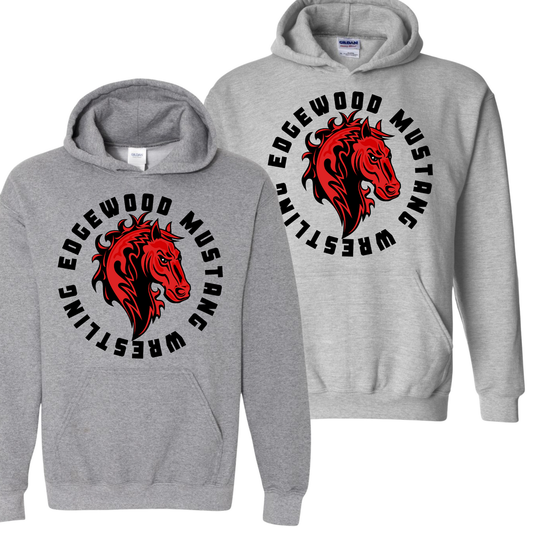 Edgewood Mustang Wrestling Hoodie