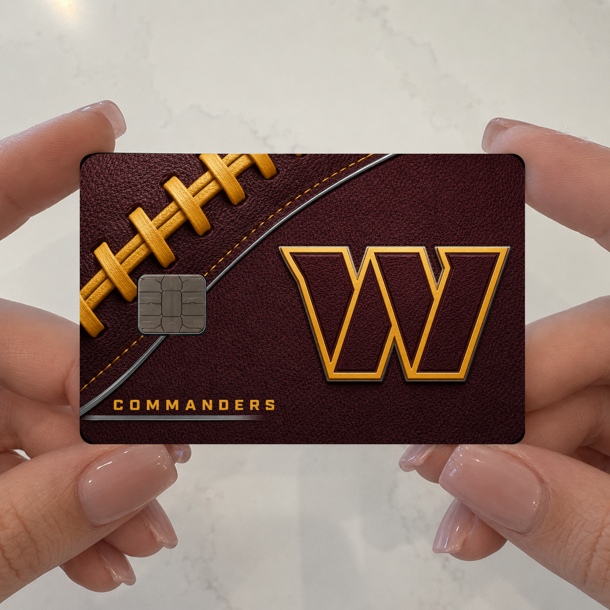 Commanders Football Credit Card Skin - FREE SHIPPING