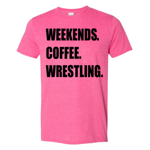 Weekends Wrestling Coffee Tee