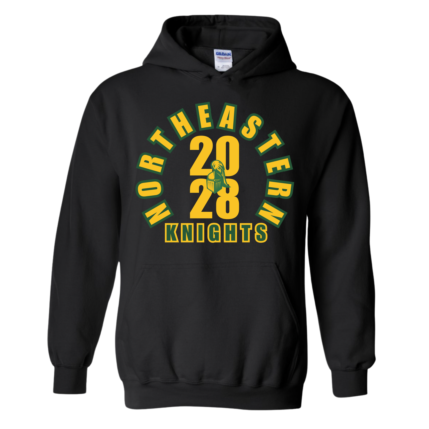 2028 Northeastern Knights Two Tone Hoodie
