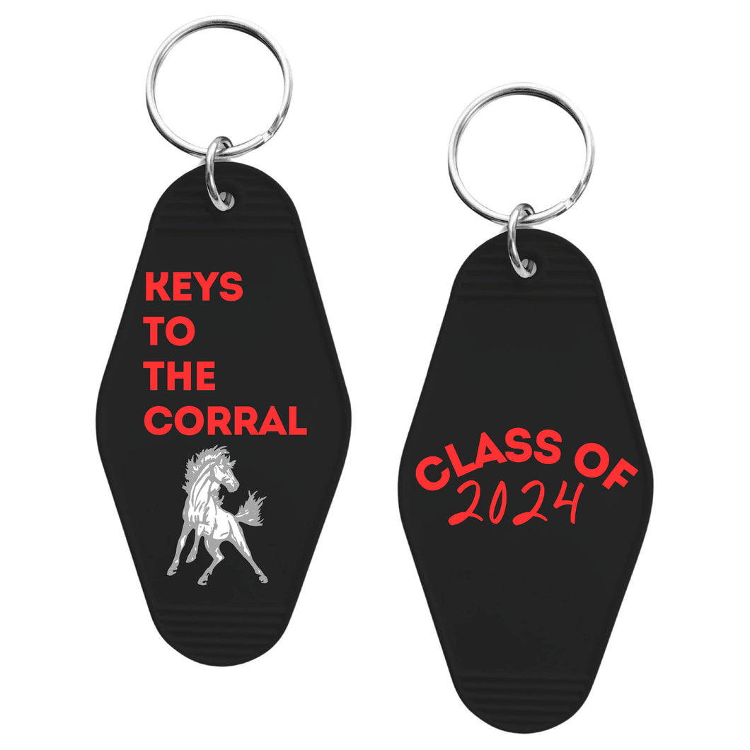 Black Class of 2024 Keychain