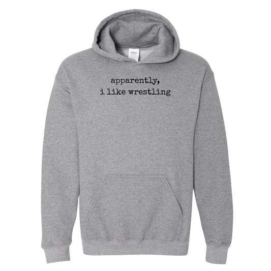 I Like Wrestling (Black Ink) Hoodie