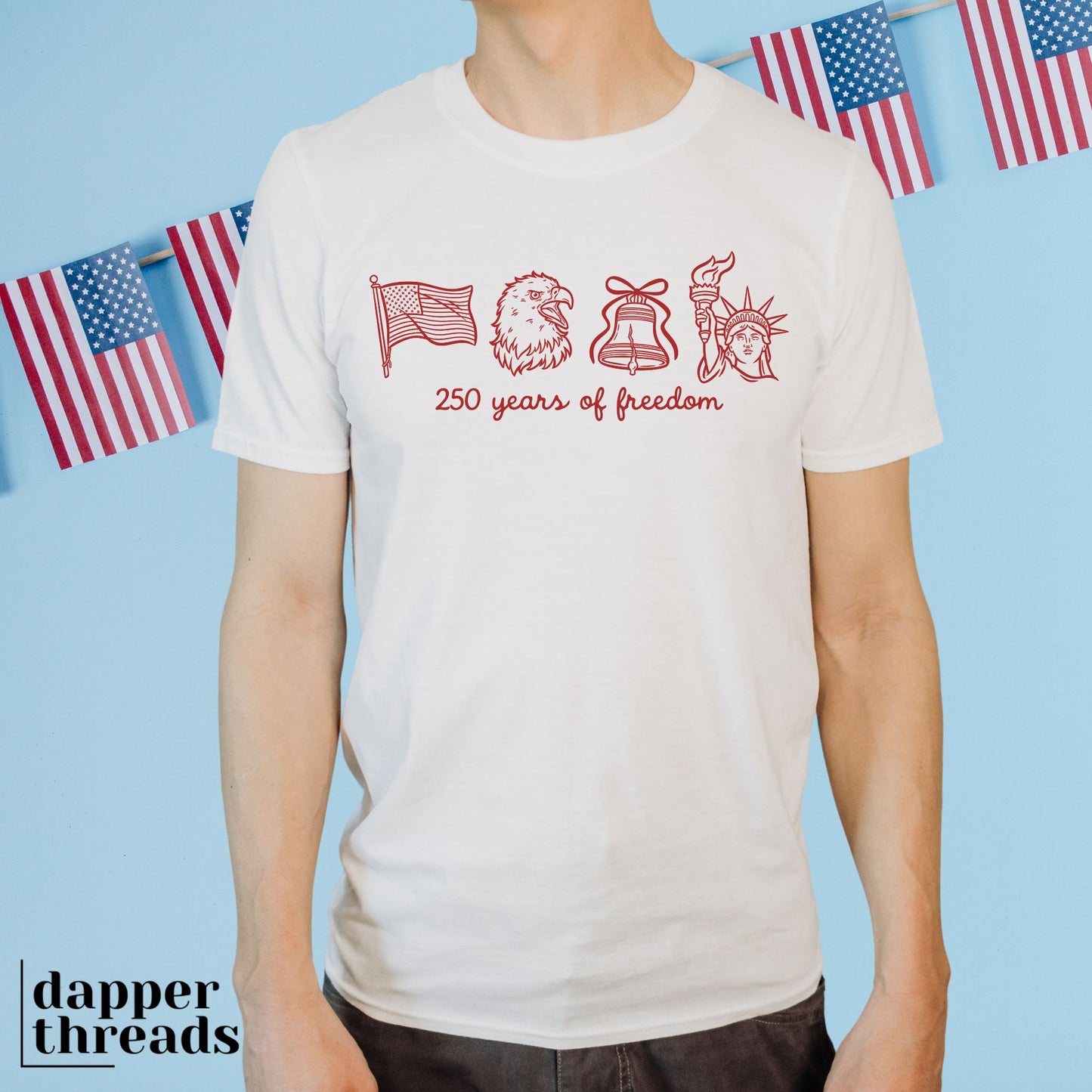 250 Years Of Freedom Icons Tee