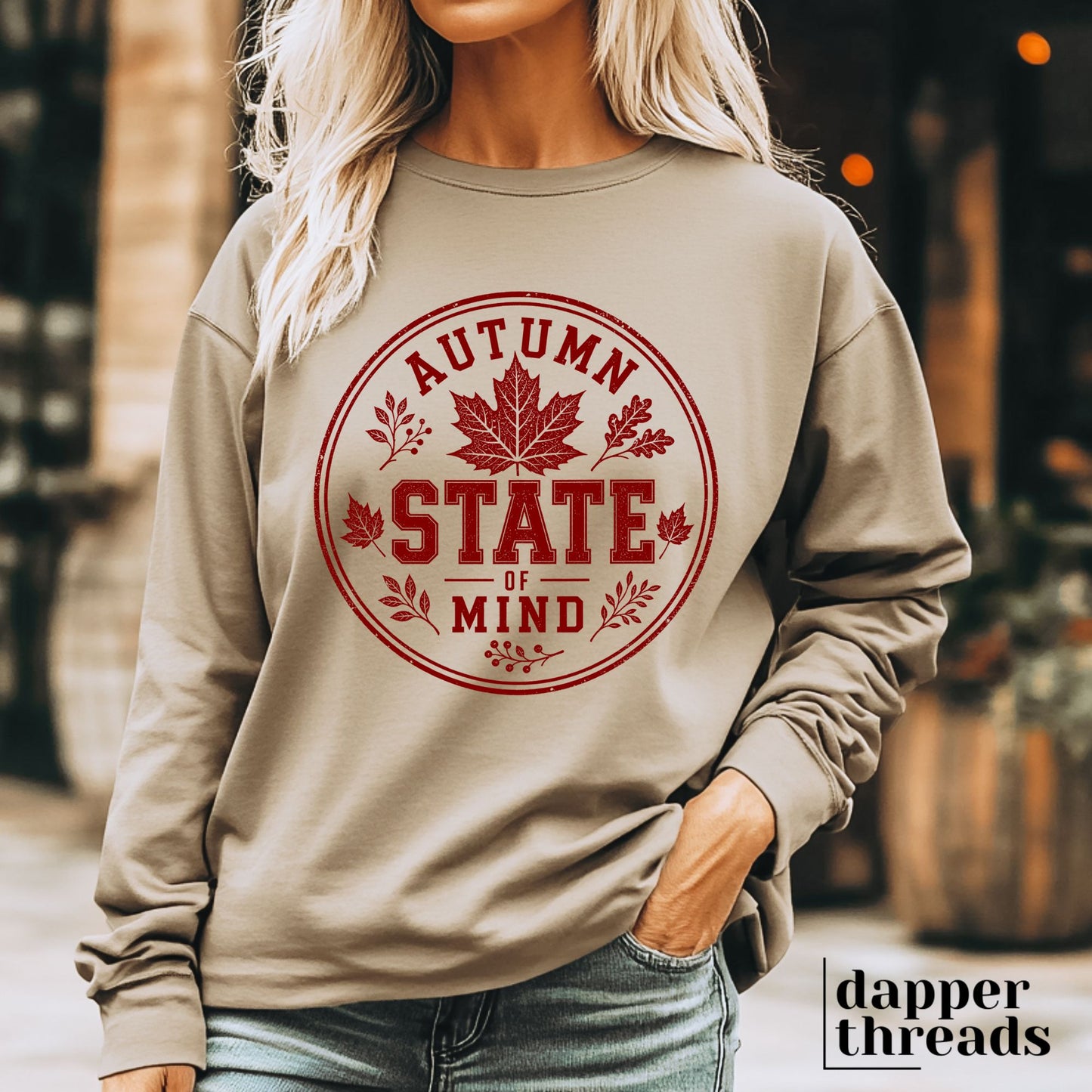 Autumn State Of Mind Foliage Long Sleeve Tee